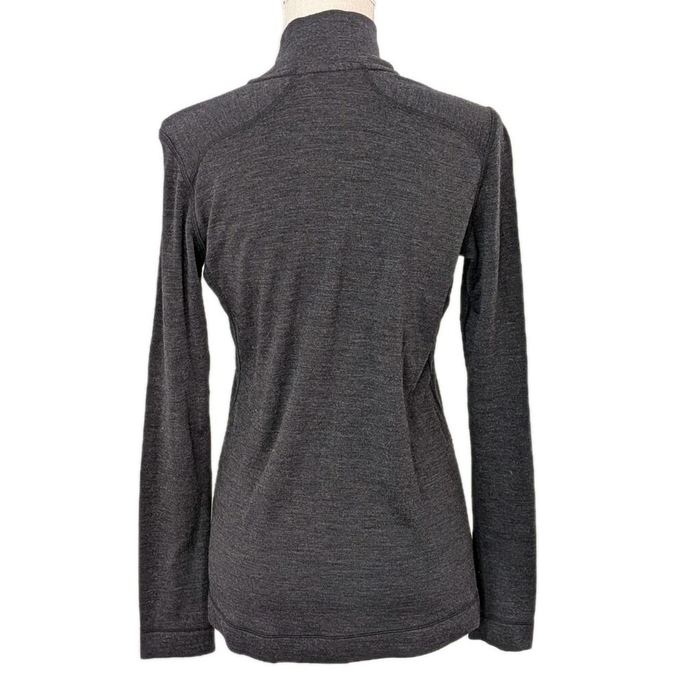 Smartwool Sweater Women Large Gray Merino 250 1/4 Zip Layer Hiking Outdoor - Picture 2 of 10